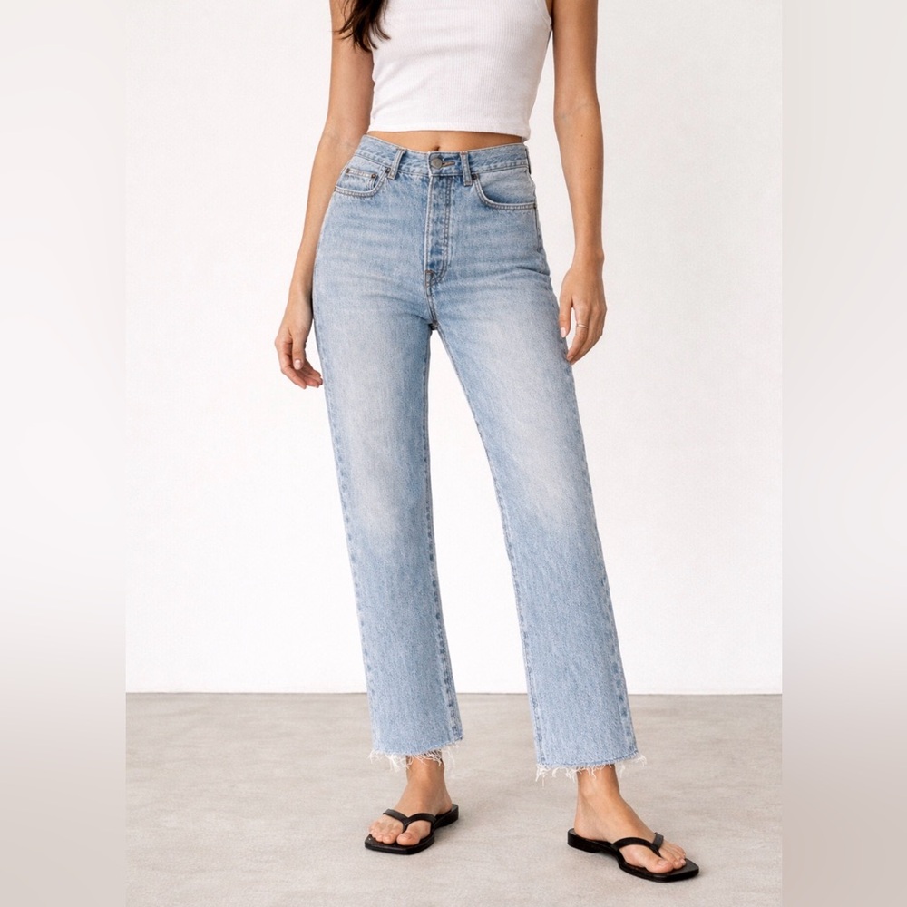 The Row Light Blue Straight Leg Jeans - Picture 13 of 14